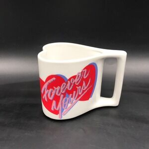 "FOREVER YOURS" Heart-Shaped Mug Ceramic VINTAGE AVON